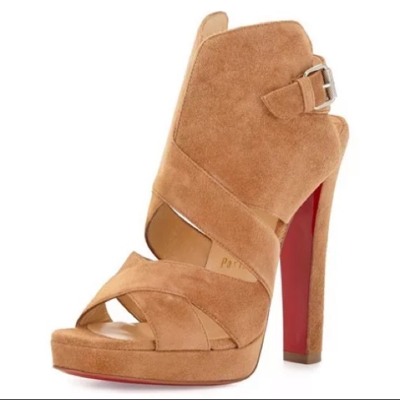 Christian Louboutin Shoes - Louboutin suede Apron Lili platform sandals NIB